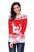 Sexy Red White Reindeer In The Snow Christmas Jumper
